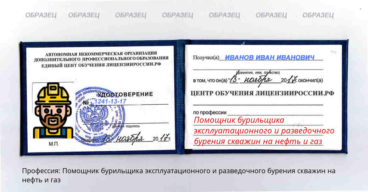 Помощник бурильщика эксплуатационного и разведочного бурения скважин на нефть и газ Новомичуринск